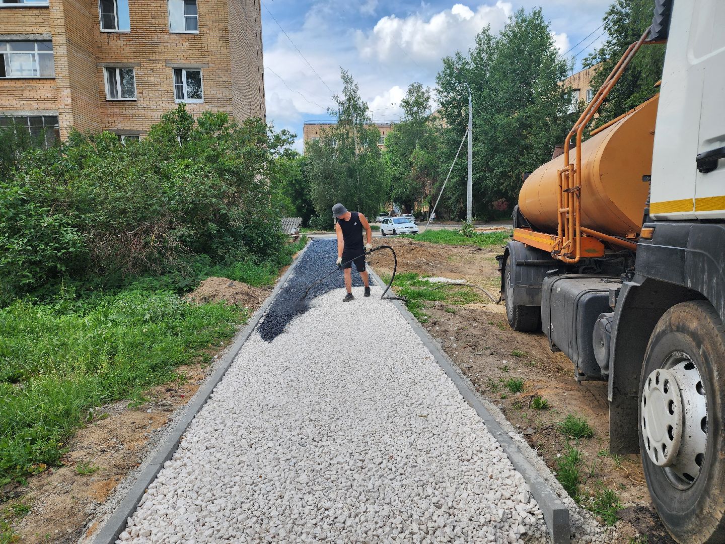 красноармейск, городской округ пушкинский, комплексное благоустройство, новые тротуары,