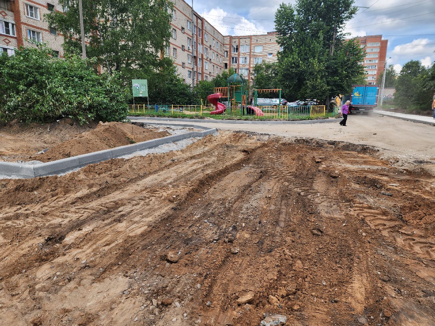 красноармейск, городской округ пушкинский, комплексное благоустройство, новые тротуары,