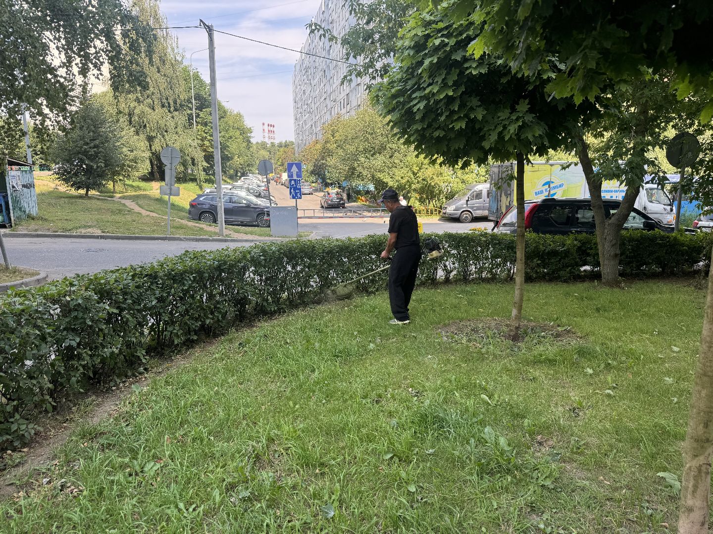 покос травы, ленинский городской округ, мбу благоустройство,