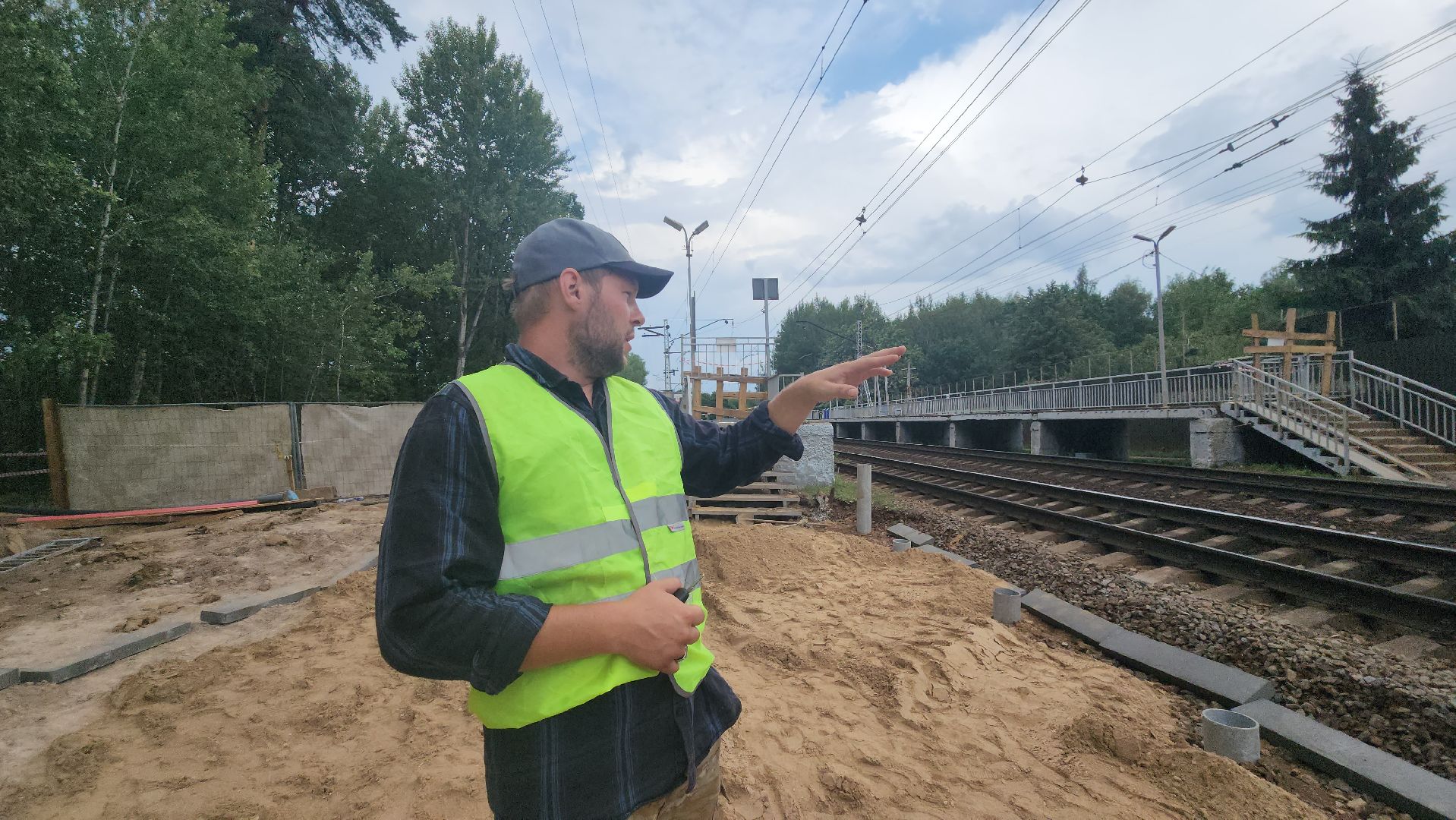 ремонт переезда, Лобня,железная дорога,