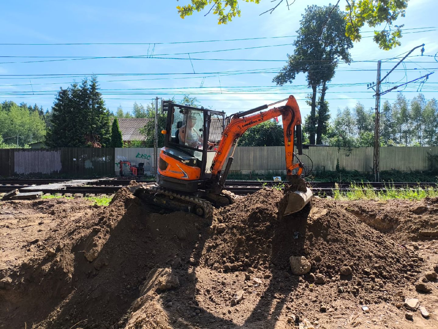 ремонт переезда, Лобня,железная дорога,