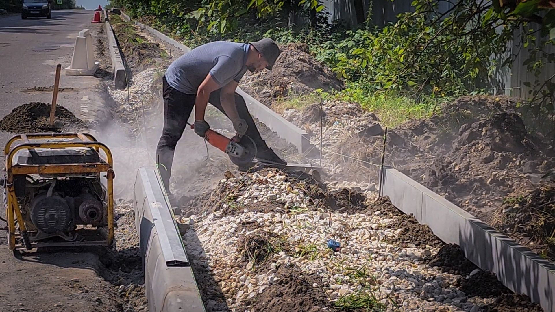дороги, новые тротуары в раменском округе , тротуары на дороге ммк-нащекино,