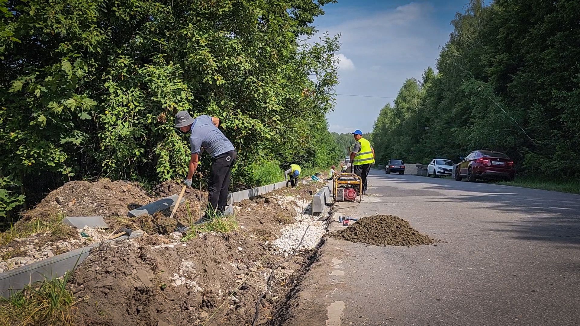 дороги, новые тротуары в раменском округе , тротуары на дороге ммк-нащекино,