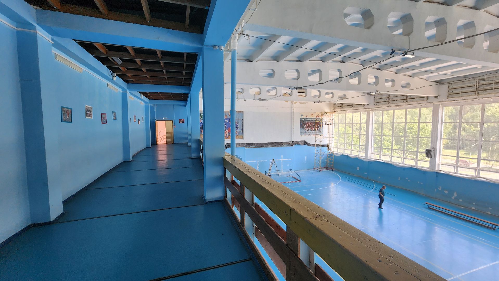 ремонт спортивного зала, спортивная школа протвино, гандбол,