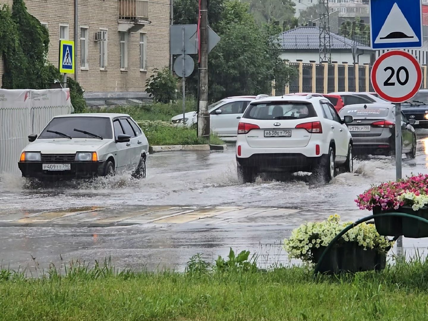 Коломна, ливень, непогода,