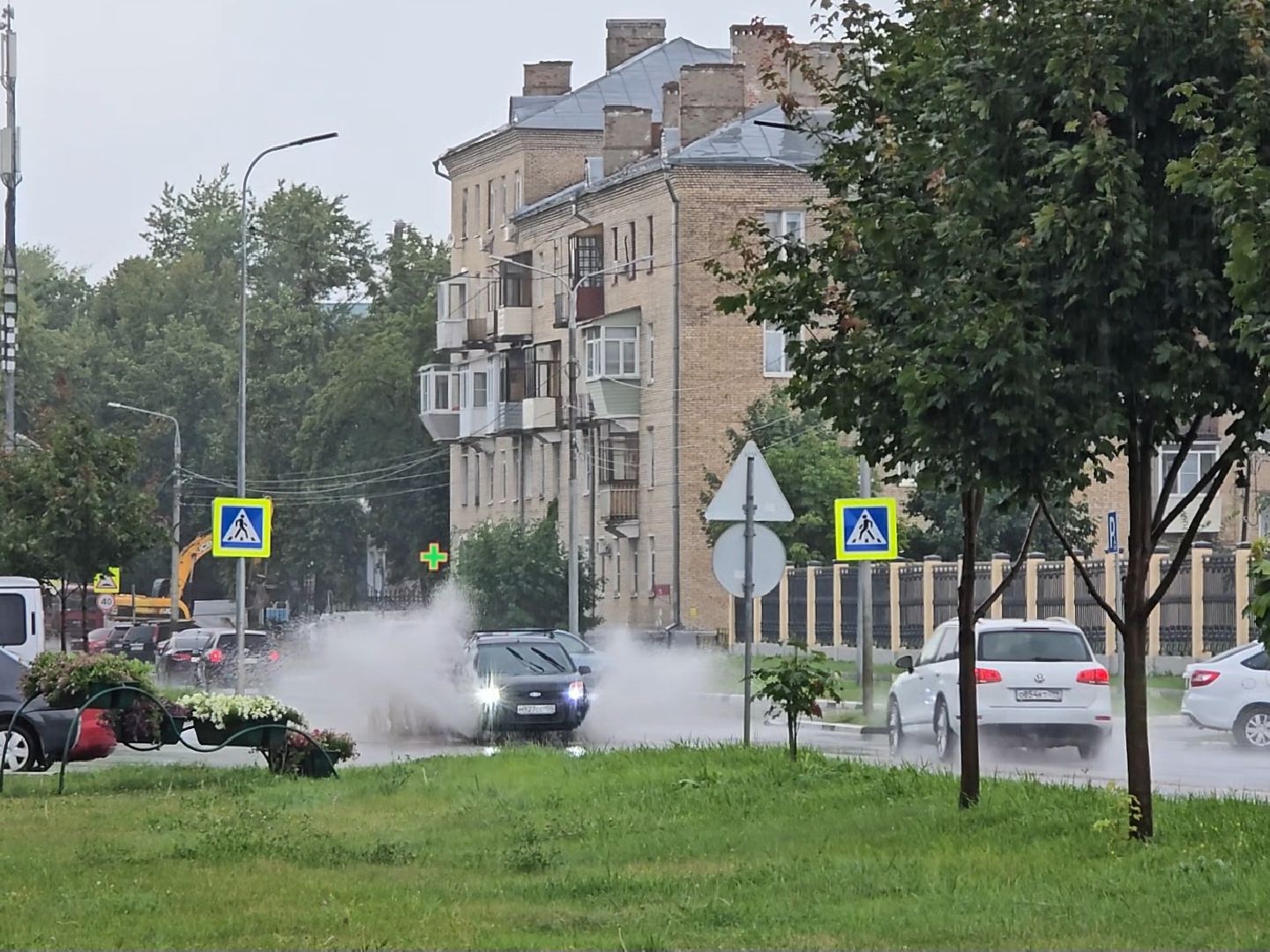 Коломна, ливень, непогода,