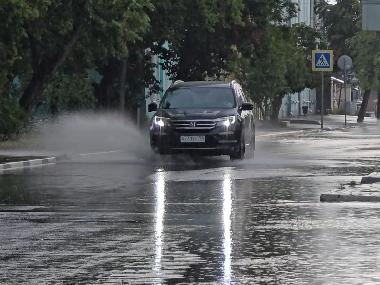 Коломна, ливень, непогода,