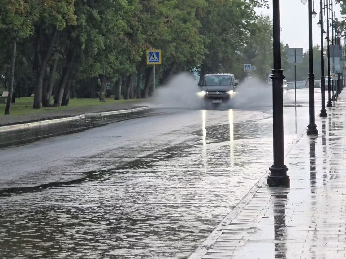 Коломна, ливень, непогода,