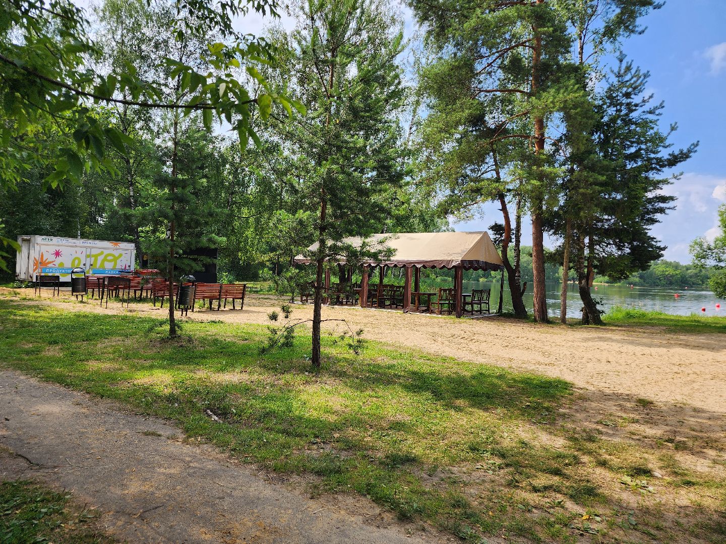 фрязино, пляжный отдых, мангальная зона, лето в подмосковье, озеро,