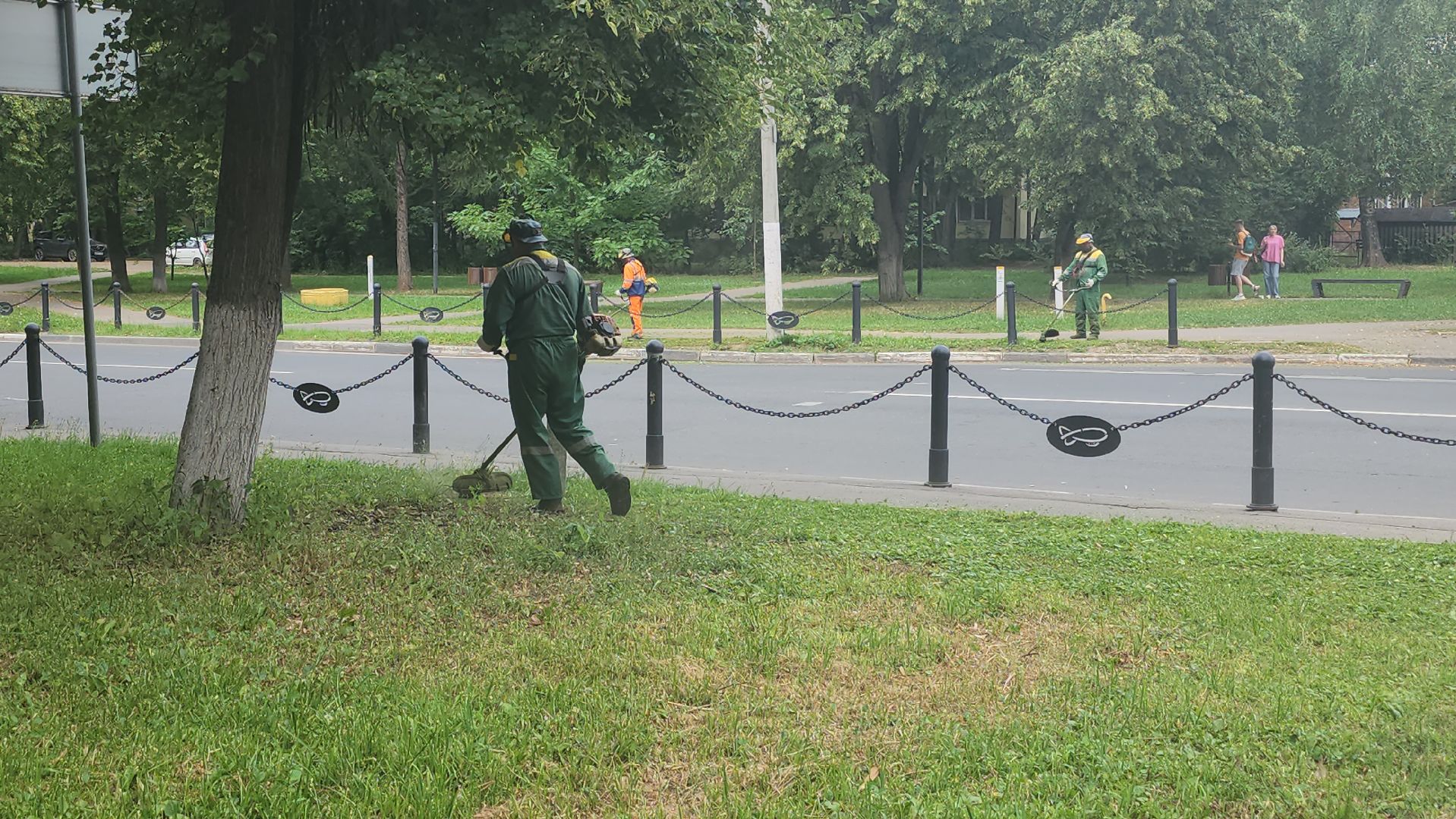 долгопрудный, дирижабельная улица, смет мусора, покос травы, мбу благоустройство,