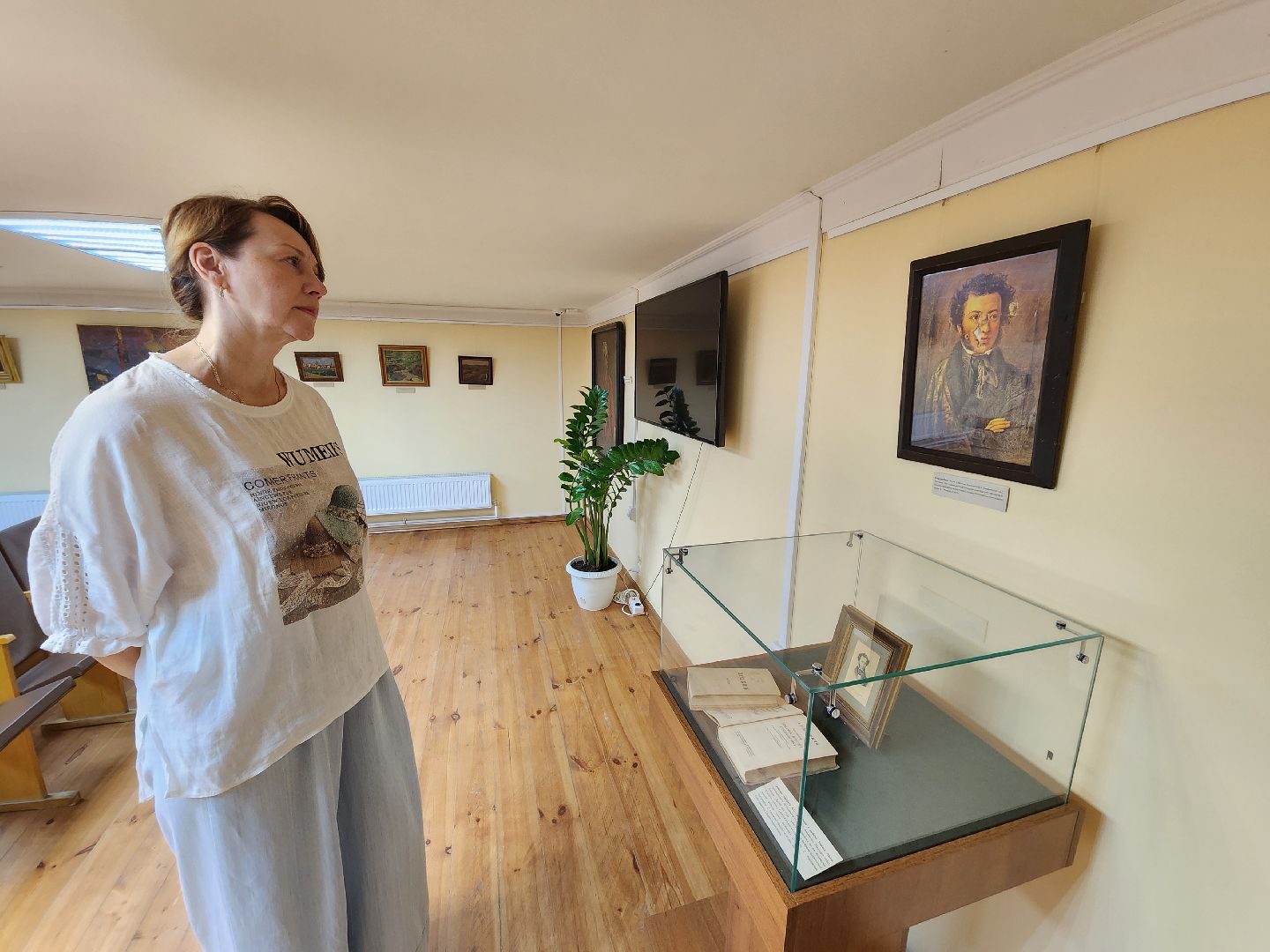 чехов, музей-усадьба лопасня-зачатьевское, выставка, пушкин - имя ратное, экспозиция, картины, рисунки, великая отечественная война,  80-летие победы, фотографии, письма, потомки пушкина, юрий авдеев,