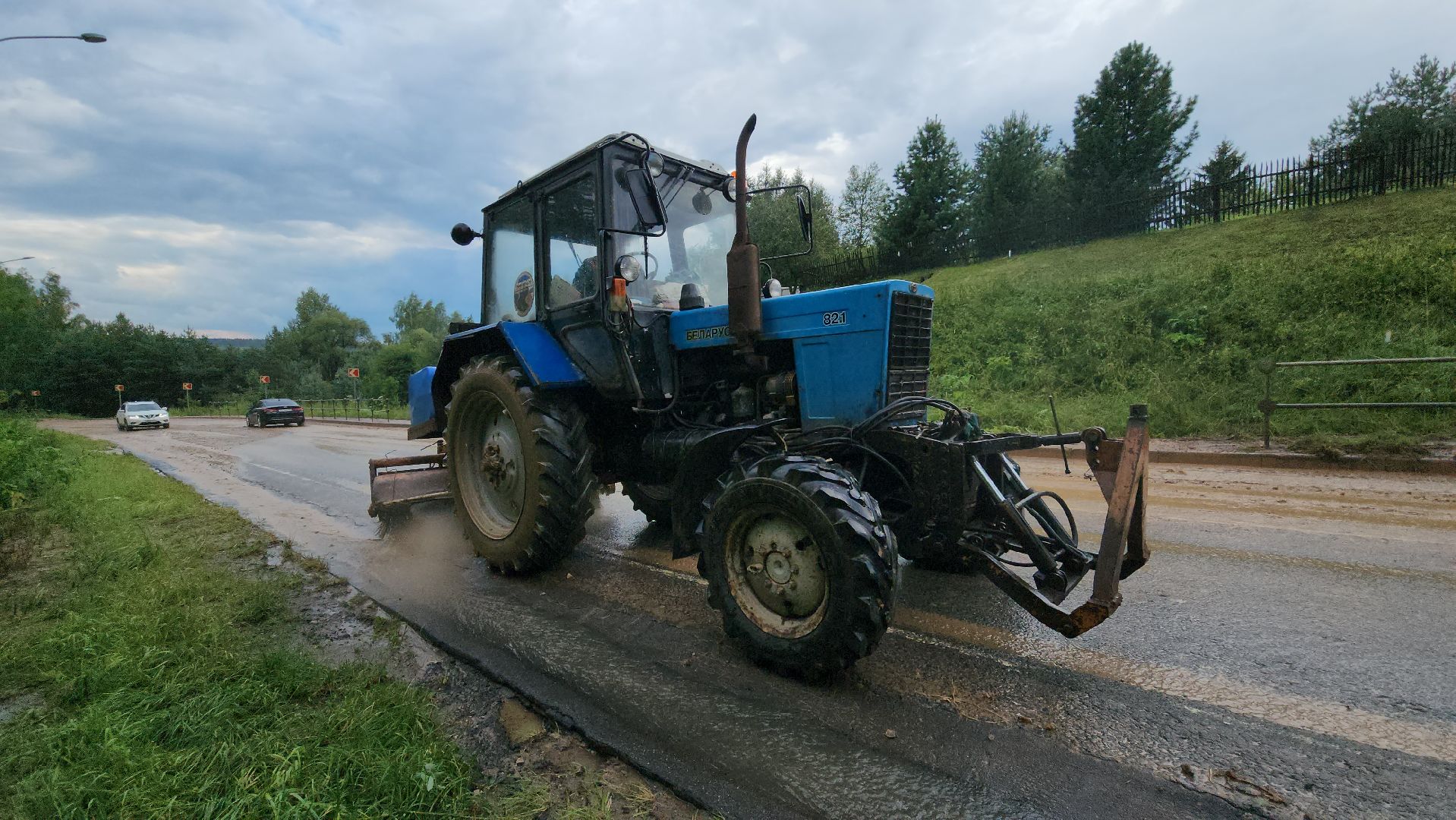 Можайск, Мосавтодор, сход грунта, последствия непогоды,