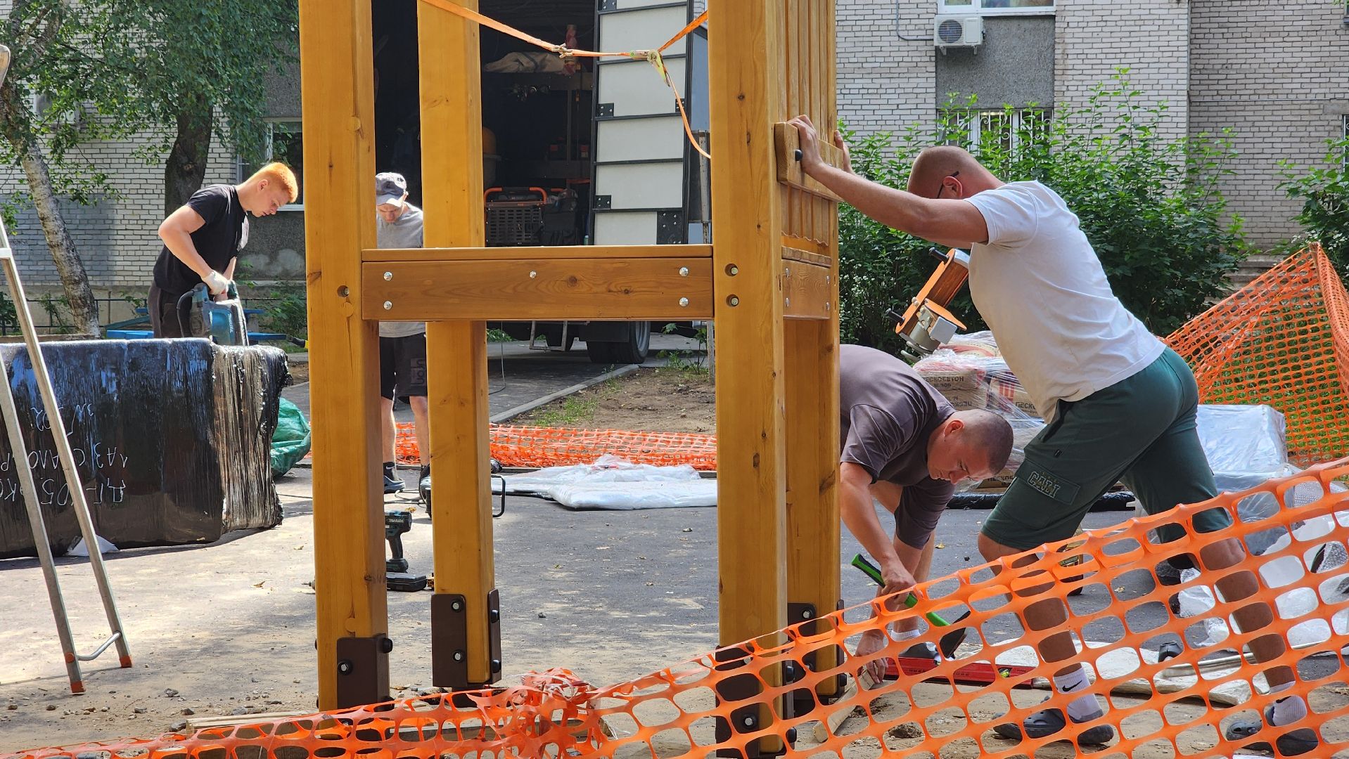 новая игровая площадка, протвино, благоустройство,