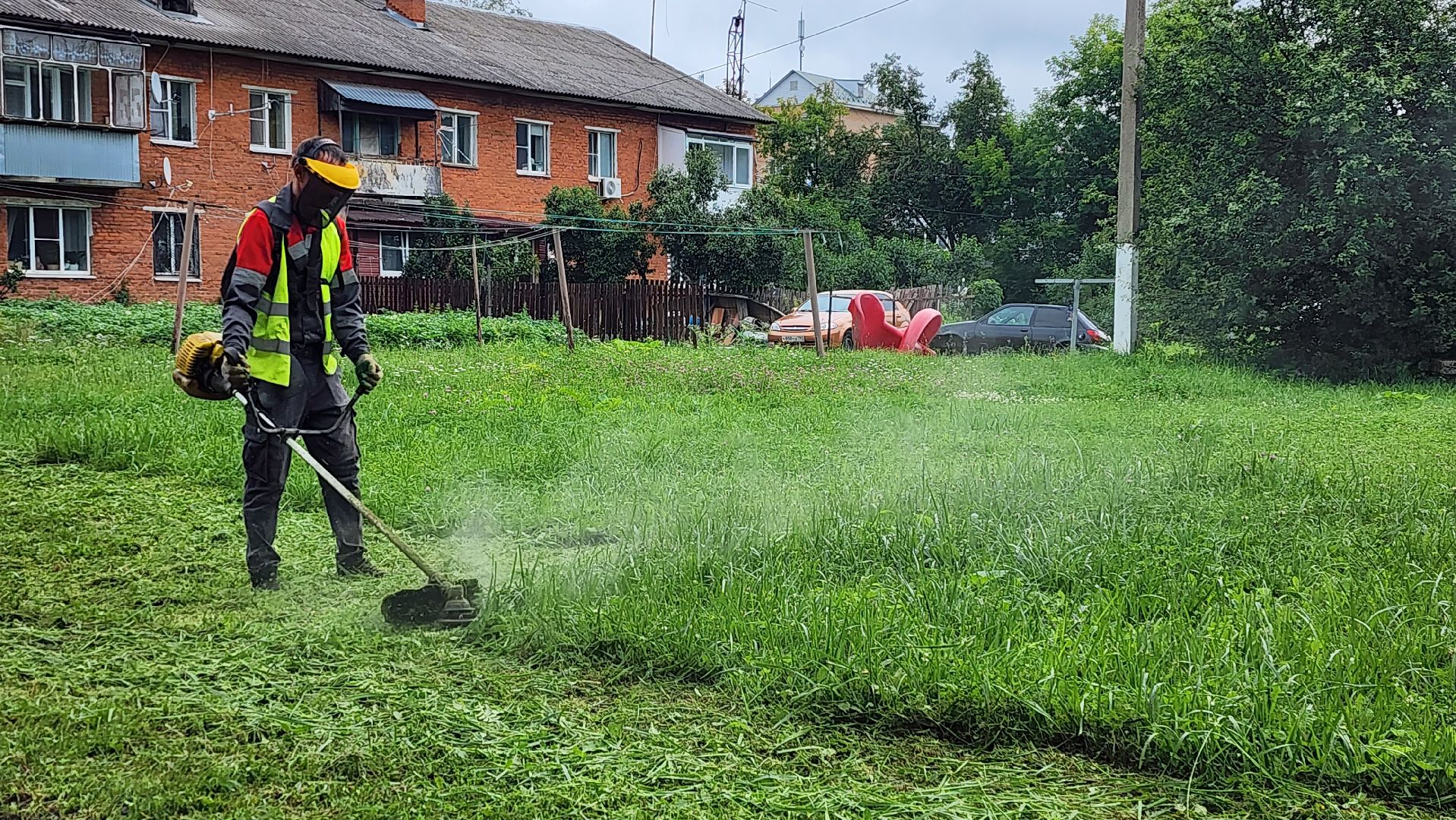 истра, благоустройство, покос травы,