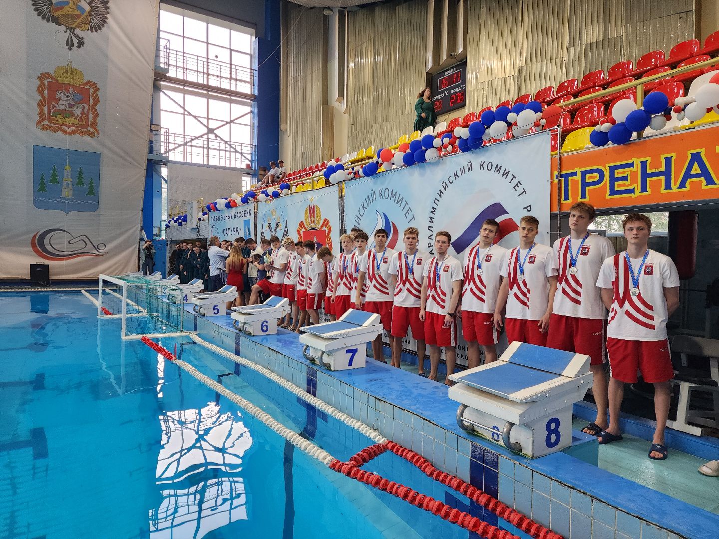 раменское, спорт, шестая летняя спартакиада молодежи, соревнования по водному поло среди юниоров ,вертикальные видео,