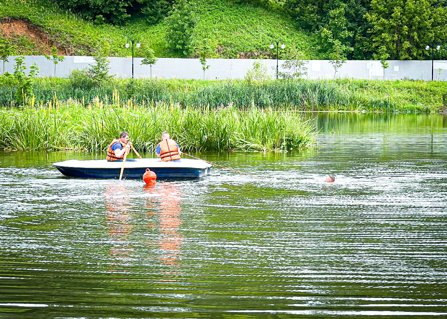 клин, общество, учения на воде, спасатели, МЧС, пляжи,
