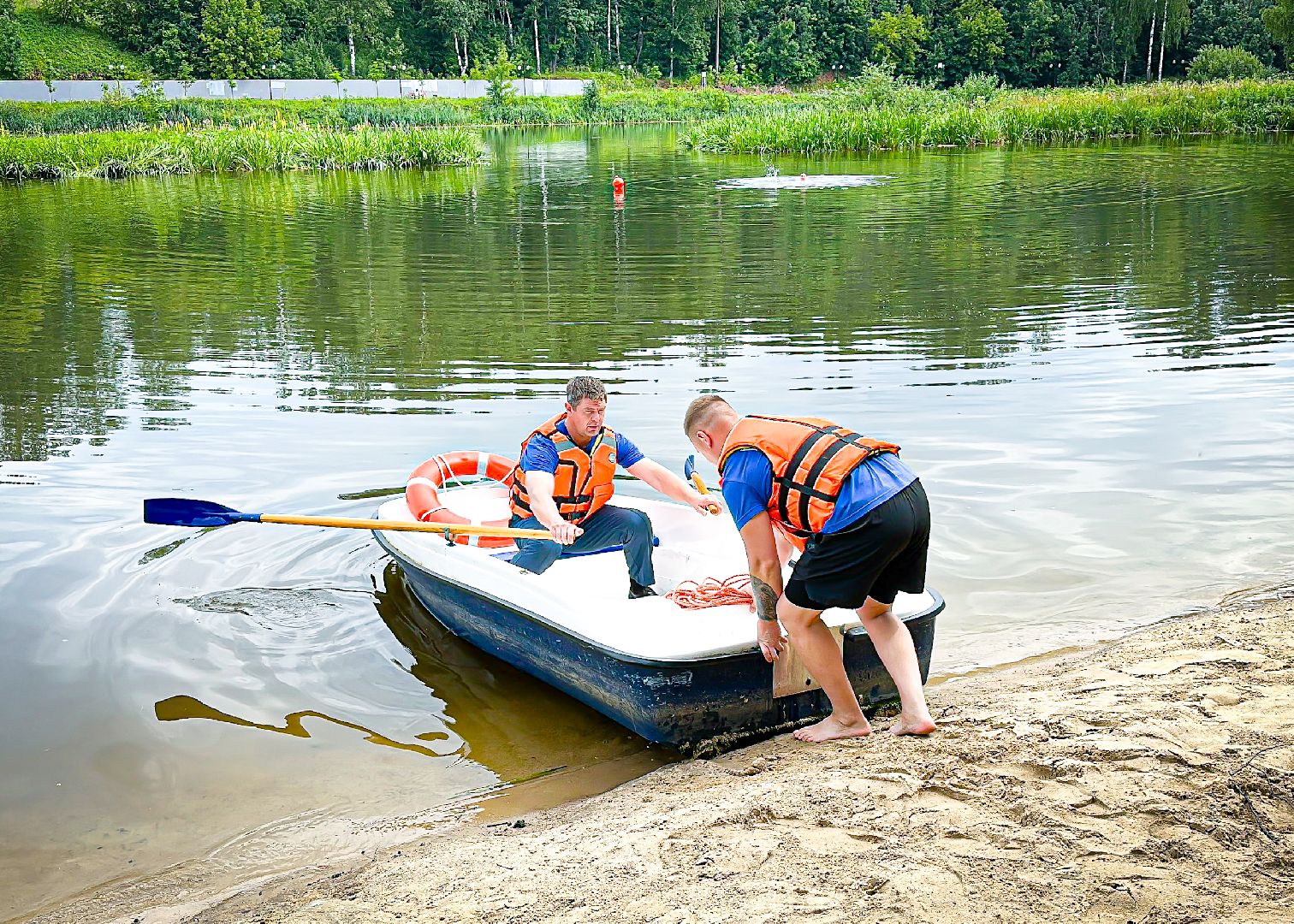 клин, общество, учения на воде, спасатели, МЧС, пляжи,