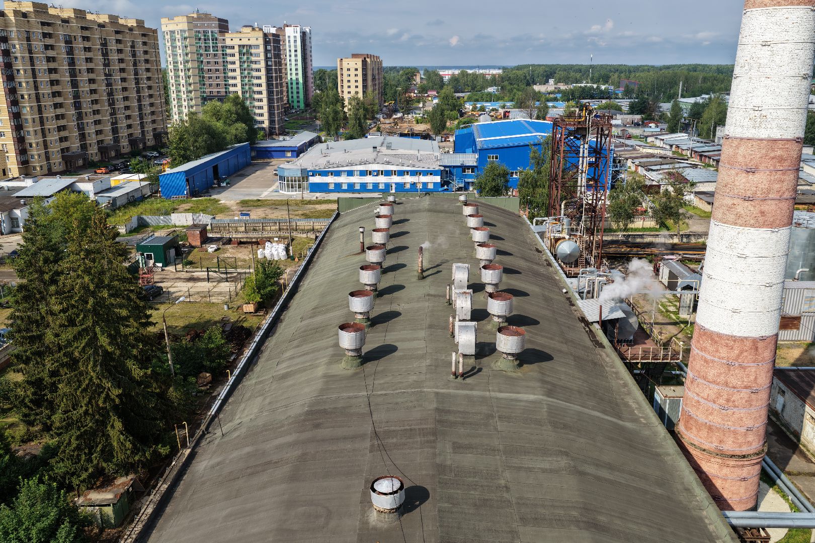 видео с коптера,котельная 3 в дубне, реконструкция котельной,