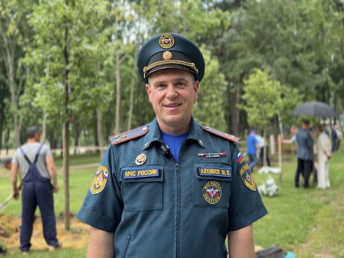 мчс россии, спасатели, высадка деревьев, раменский парк,