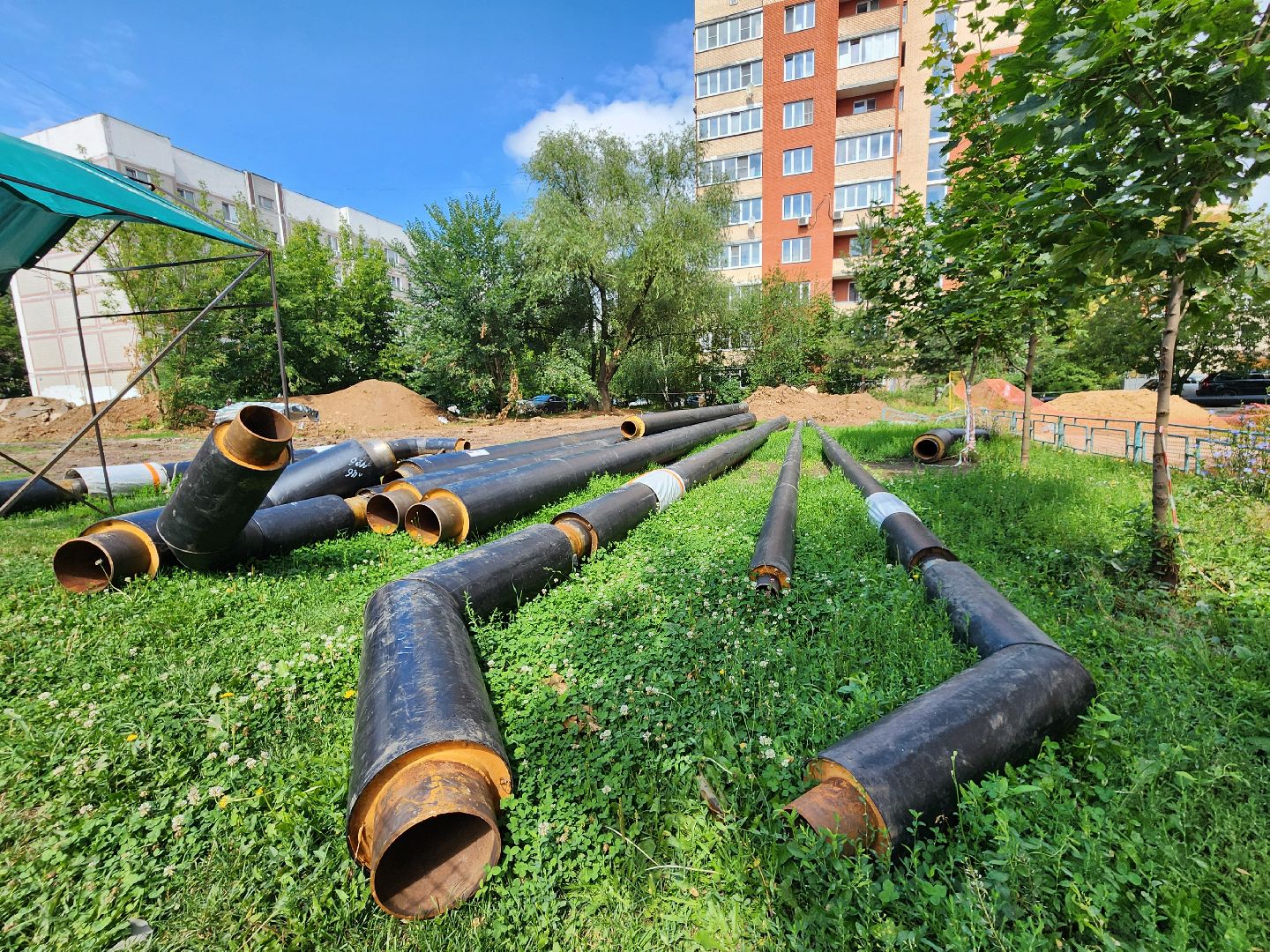 чехов, вишневый бульвар, теплосети, капремонт, реконструкция, укладка новых труб, уникальная изоляция труб, теплоснабжение, горячее водоснабжение, госпрограмма московской области, развитие инженерной инфраструктуры,