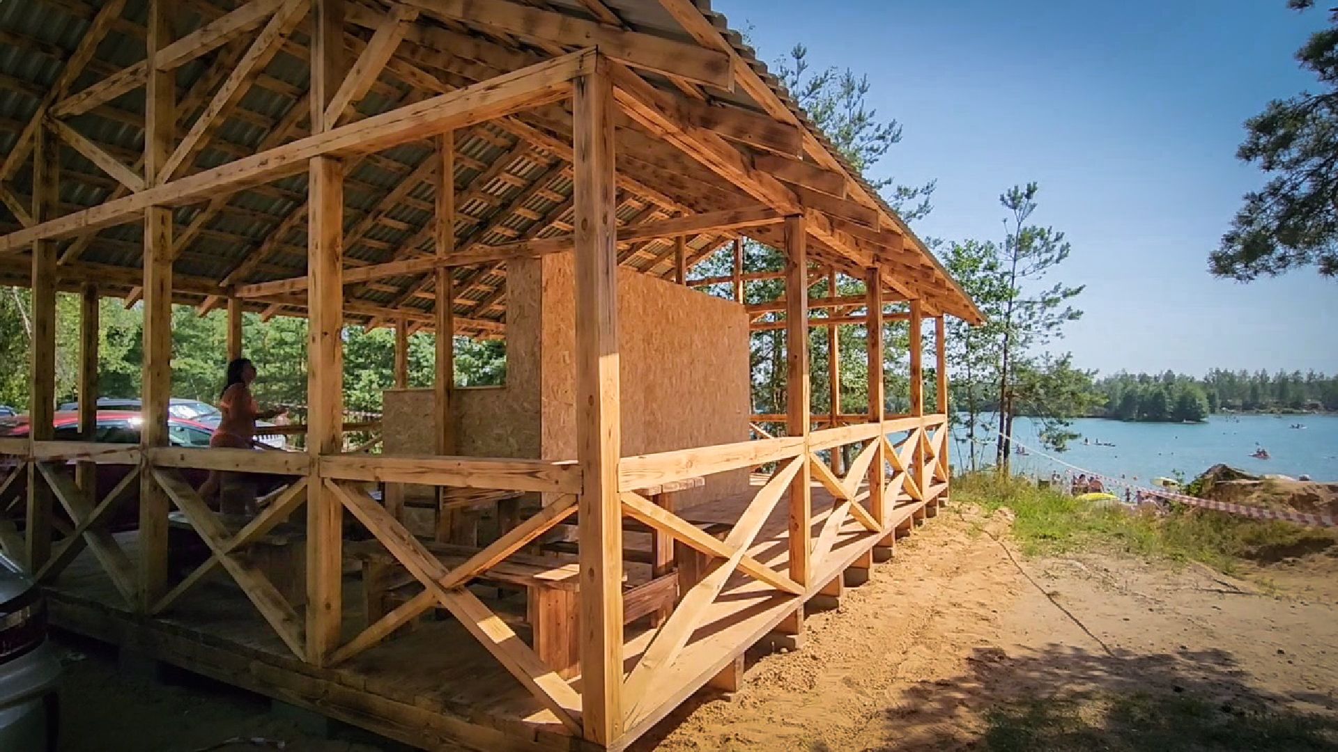 воскресенск, кафе на озере, отдых, озеро голубое ,