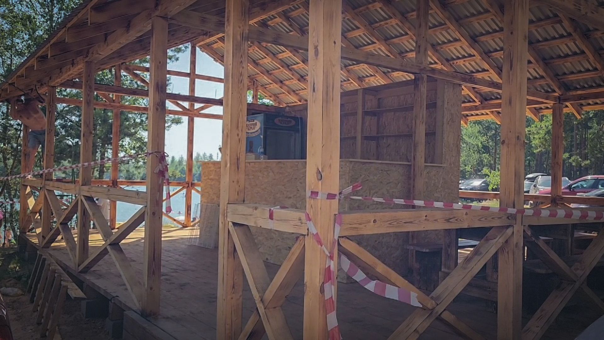 воскресенск, кафе на озере, отдых, озеро голубое ,