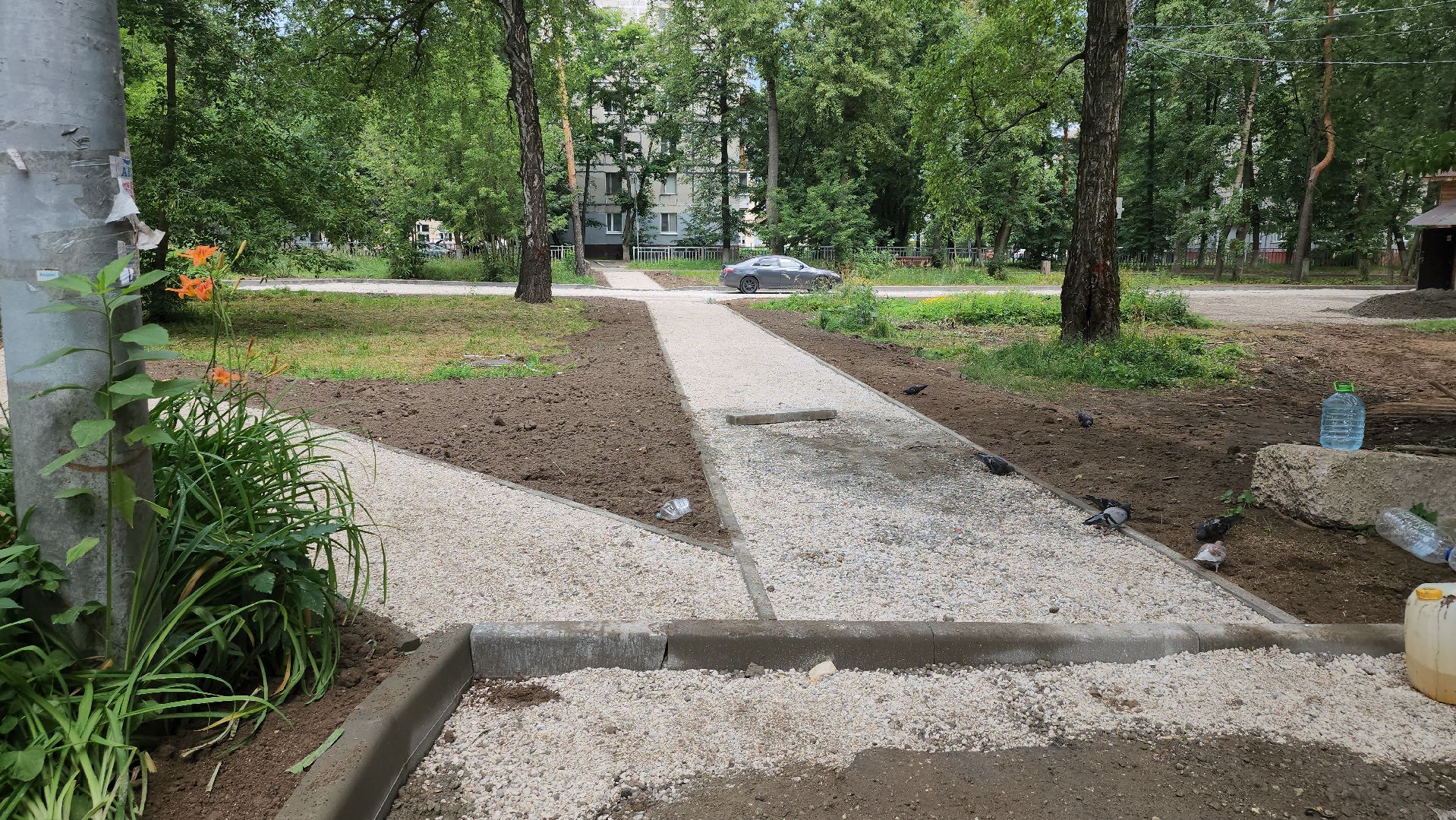 щёлково, новые дорожки, благоустройство двора, монино,