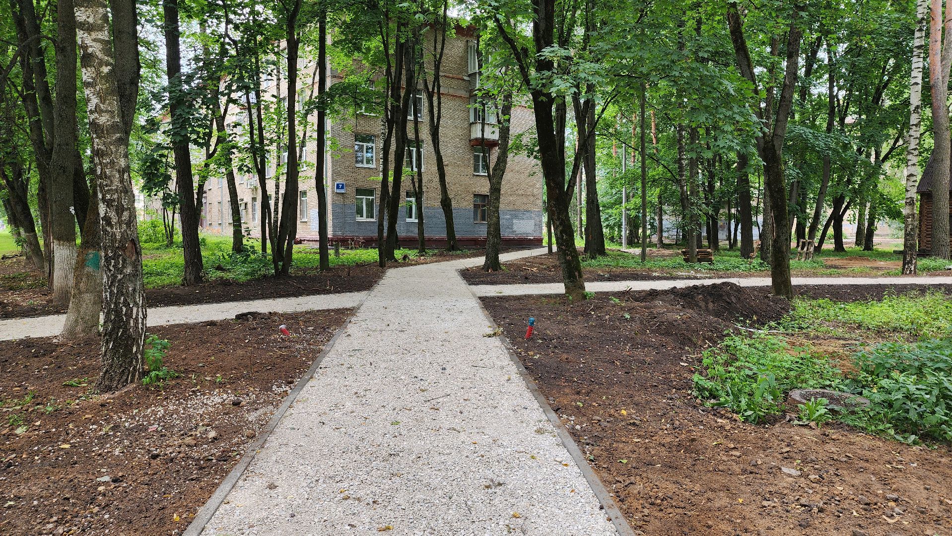 щёлково, новые дорожки, благоустройство двора, монино,