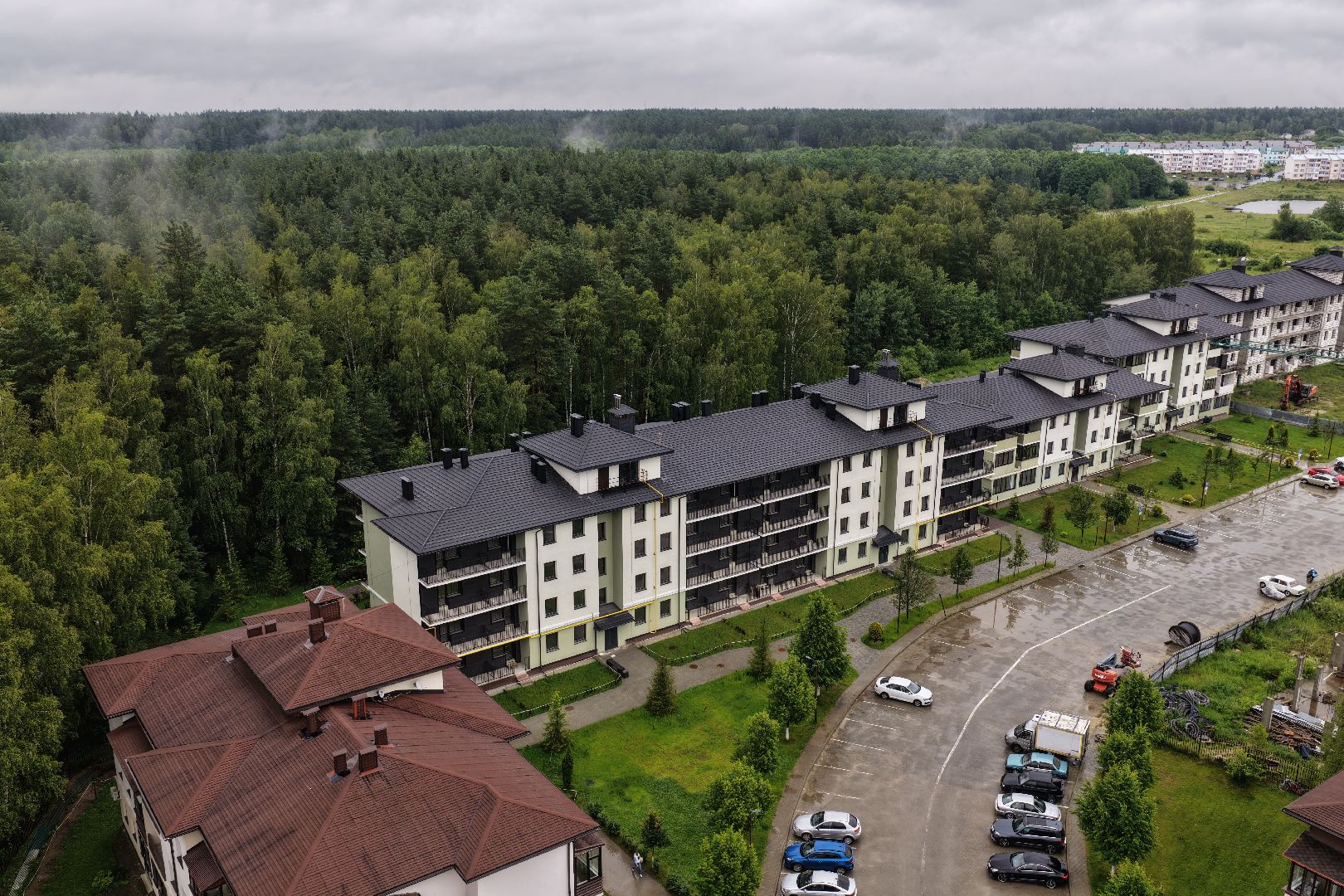 видео с коптера, новый дом в егорьевске,