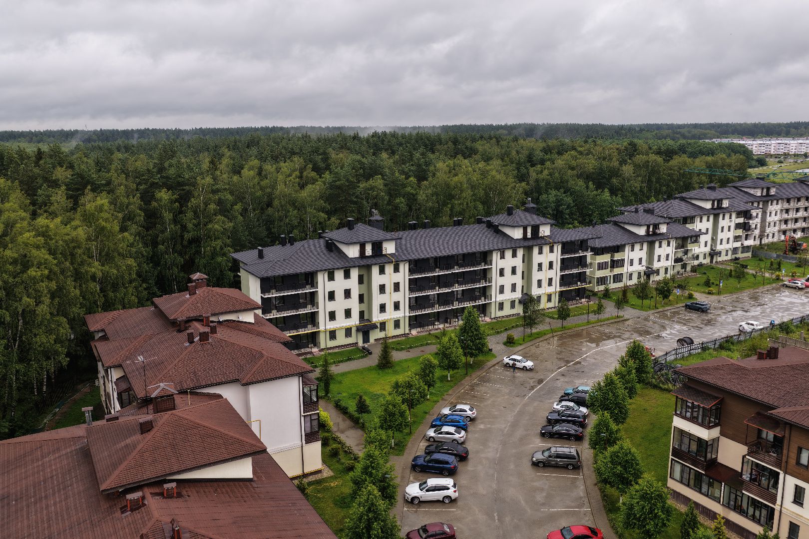 видео с коптера, новый дом в егорьевске,