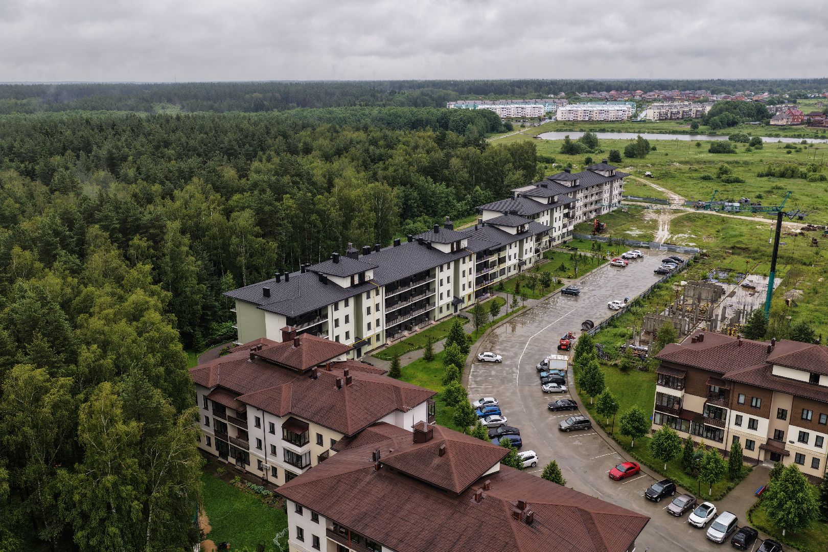 видео с коптера, новый дом в егорьевске,