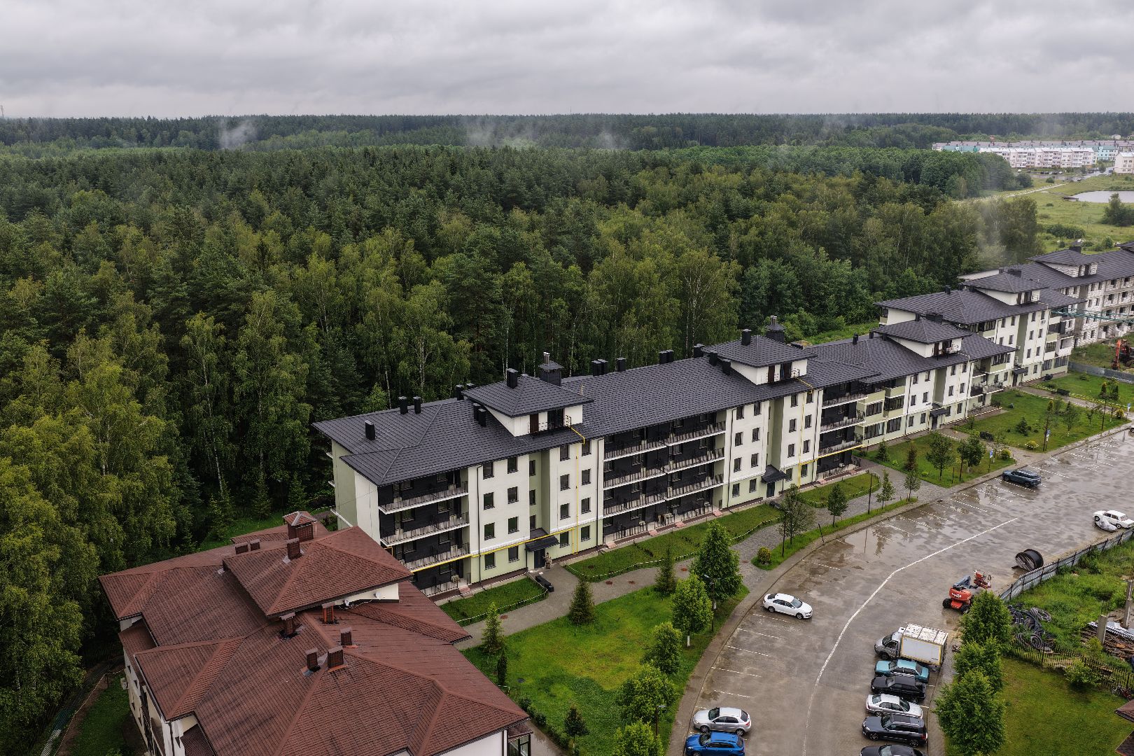 видео с коптера, новый дом в егорьевске,