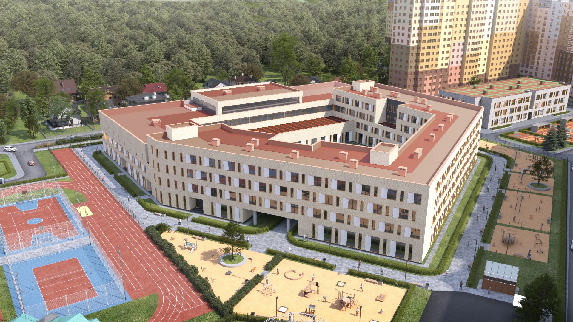 школа на 1350 мест, жк римский, ленинский городской округ, строительство ,