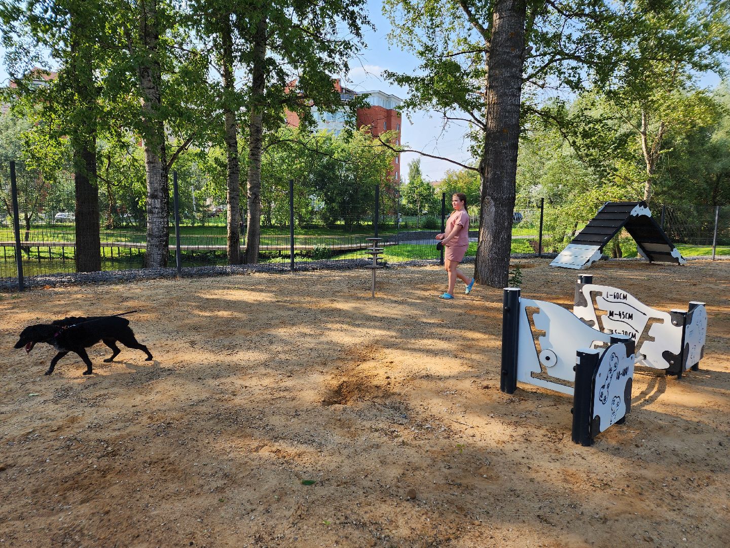 чехов, улица ильича, набережная реки теребенка, площадка для выгула собак, игровые элементы, прогулки и занятия с собаками, огороженная зона, скамейки и урны, благоустройство набережной, госпрограмма московской области, формирование комфортной городской среды,