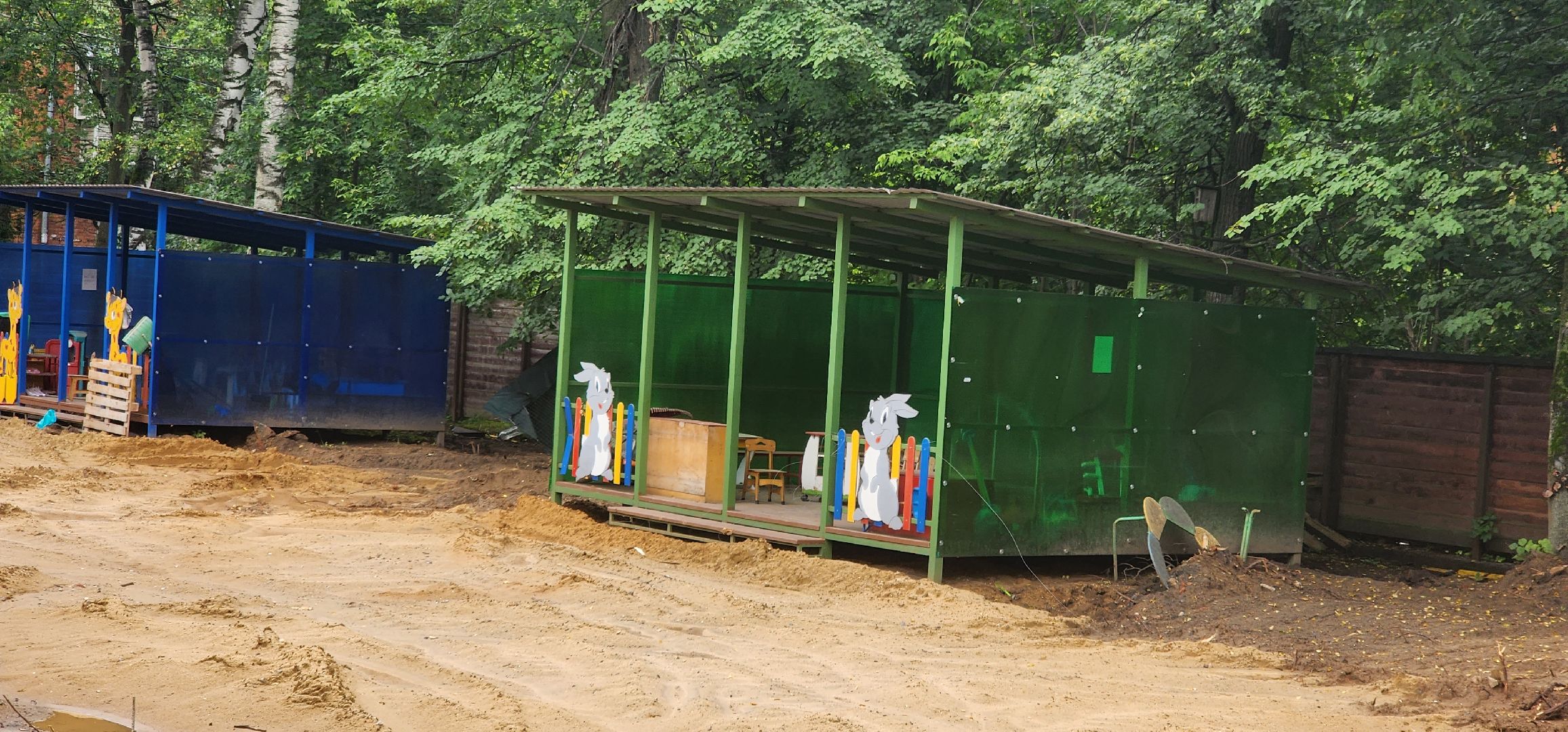 долгопрудный, капитальный ремонт, детский садик на октябрьской, фасадные работы, столбы освещения,