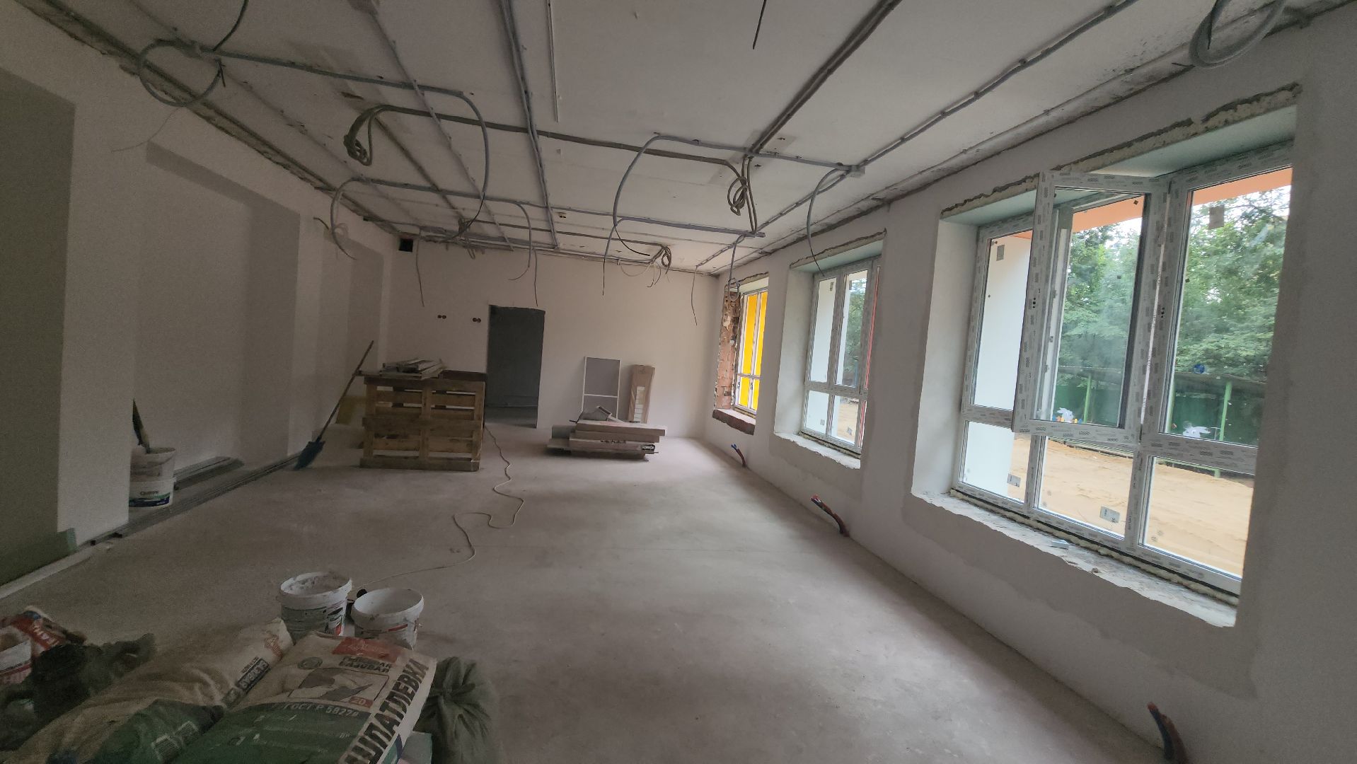 долгопрудный, капитальный ремонт, детский садик на октябрьской, фасадные работы, столбы освещения,