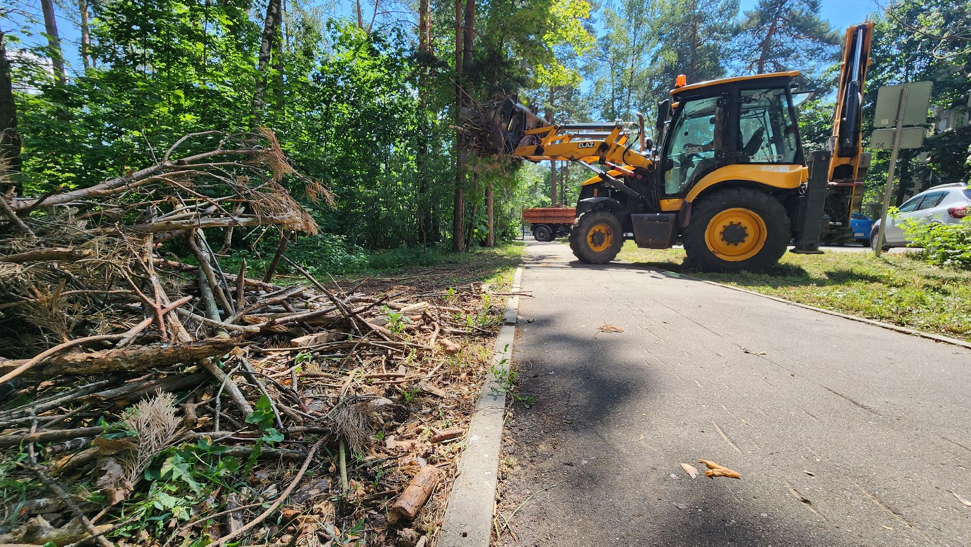 протвино, комбинат благоустройства, уборка веток,