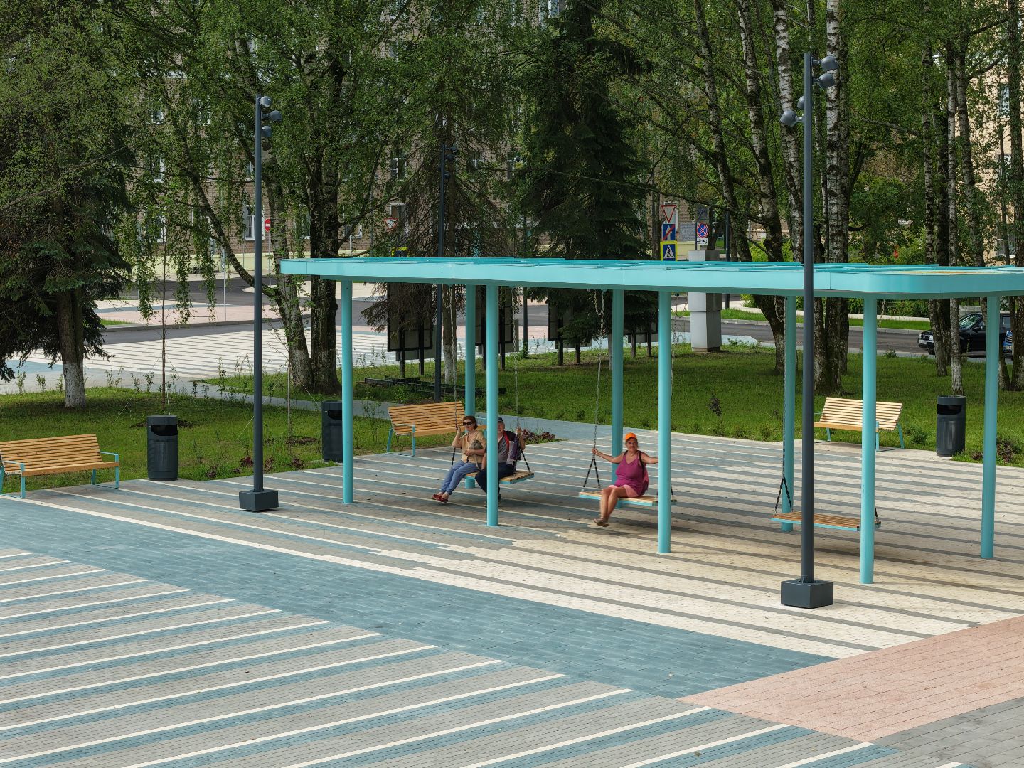 видео с коптера, пешеходная зона дубна, благоустройство центральной улицы дубна,