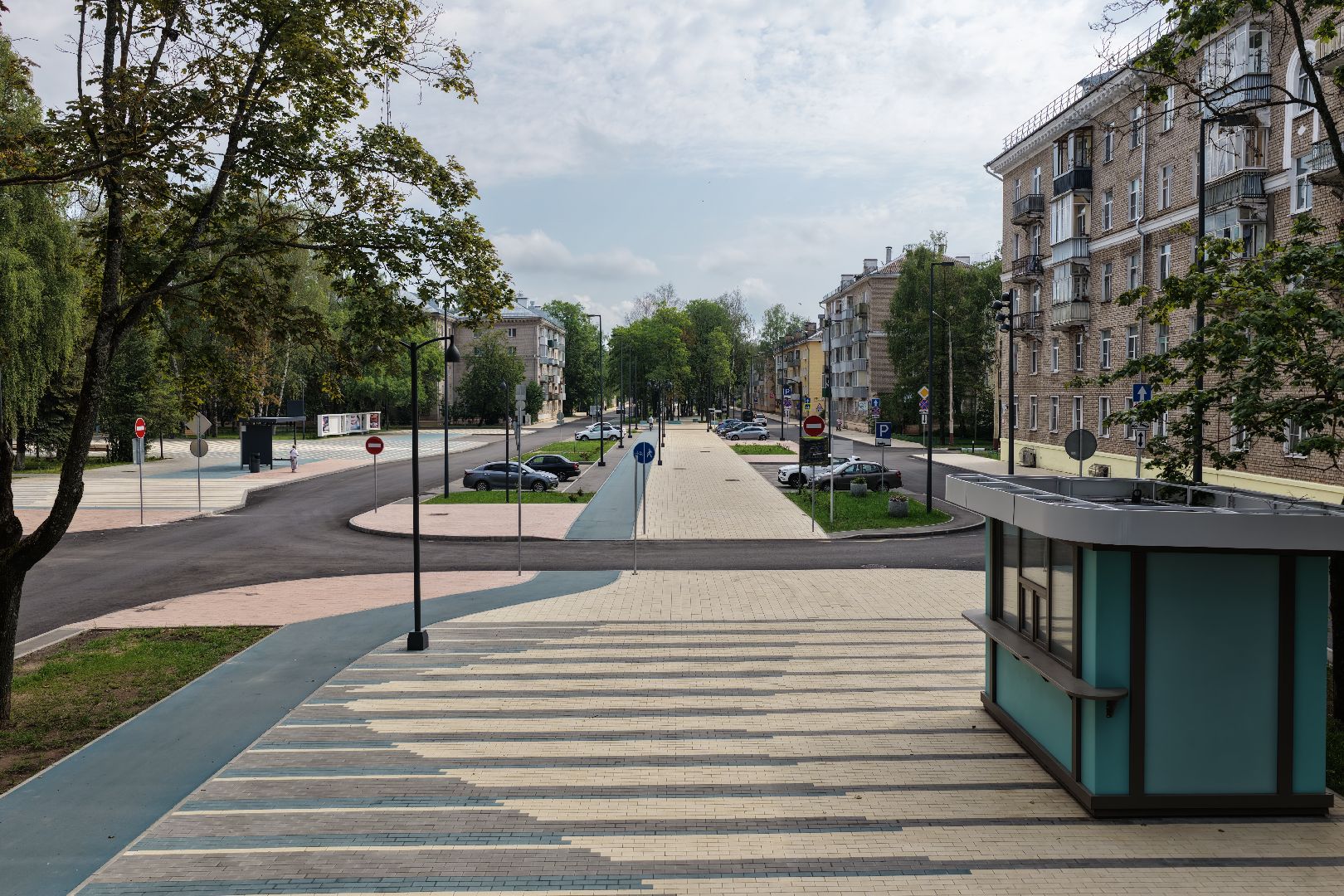 видео с коптера, пешеходная зона дубна, благоустройство центральной улицы дубна,