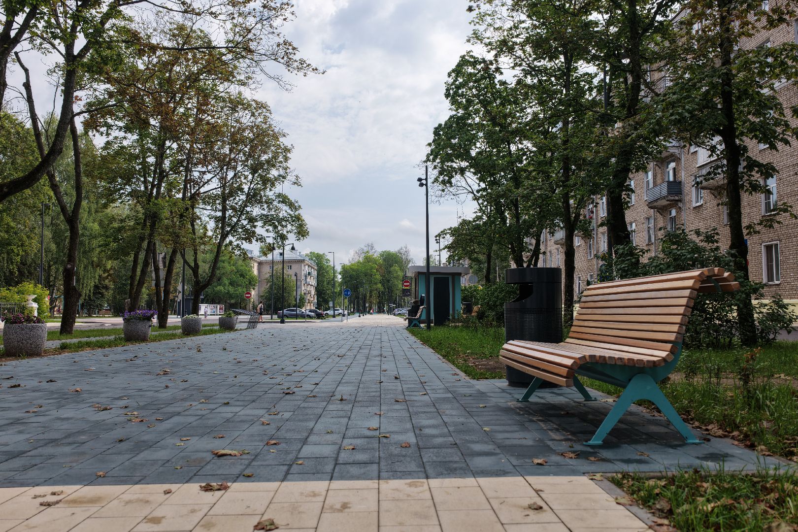 видео с коптера, пешеходная зона дубна, благоустройство центральной улицы дубна,