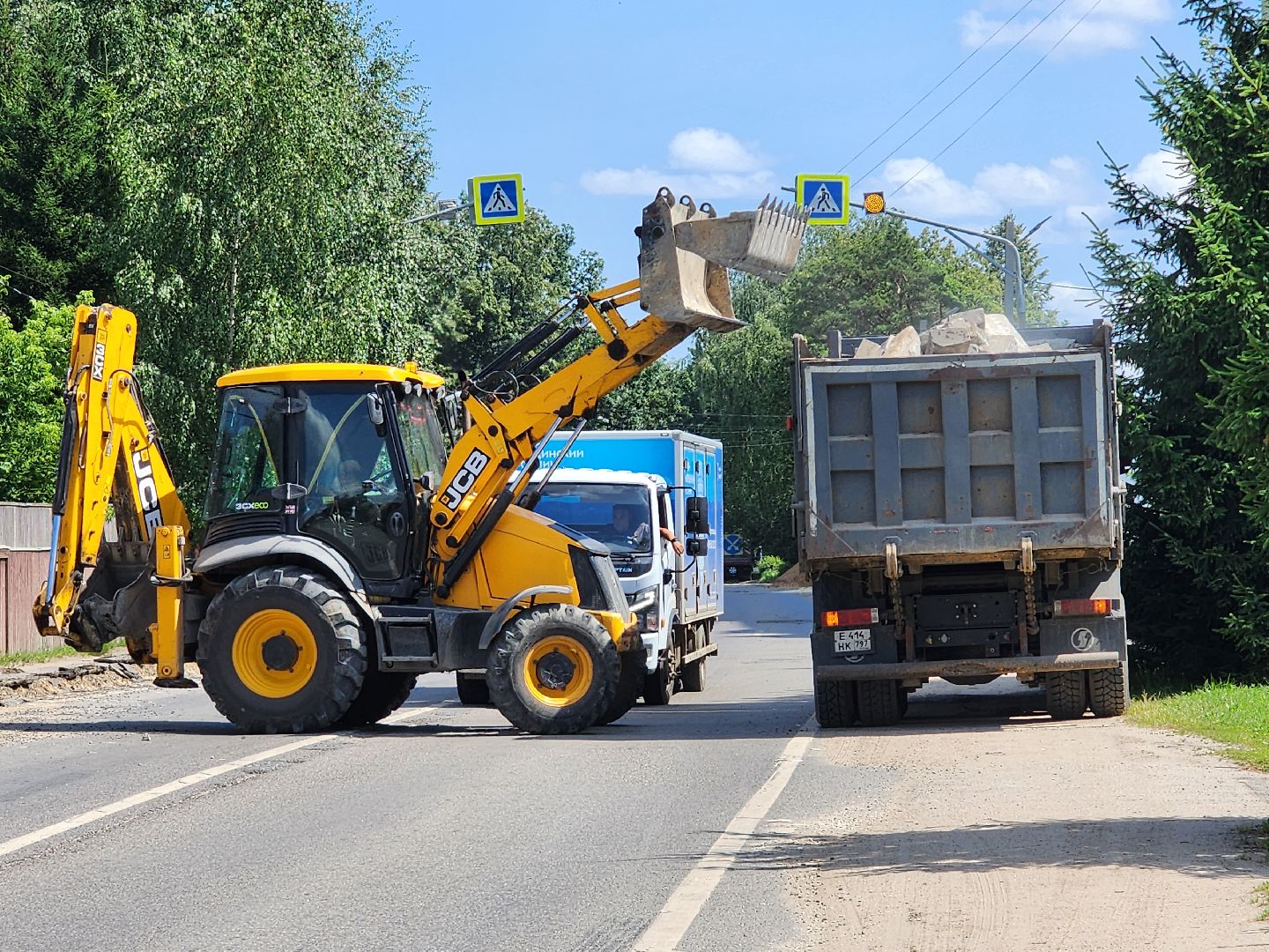 софрино, улица тютчева, ремонт дороги, новый тротуар,