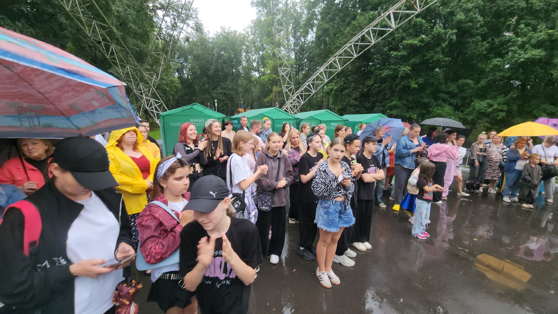 Руза , Парк городок , Ночь в парке ,