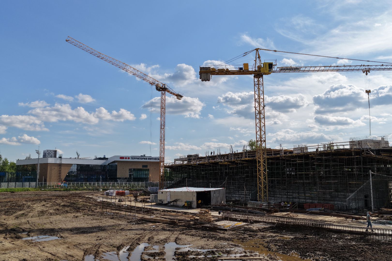 видео с коптера, спорт в реутове, стадион старт, академия вратарского мастерства,