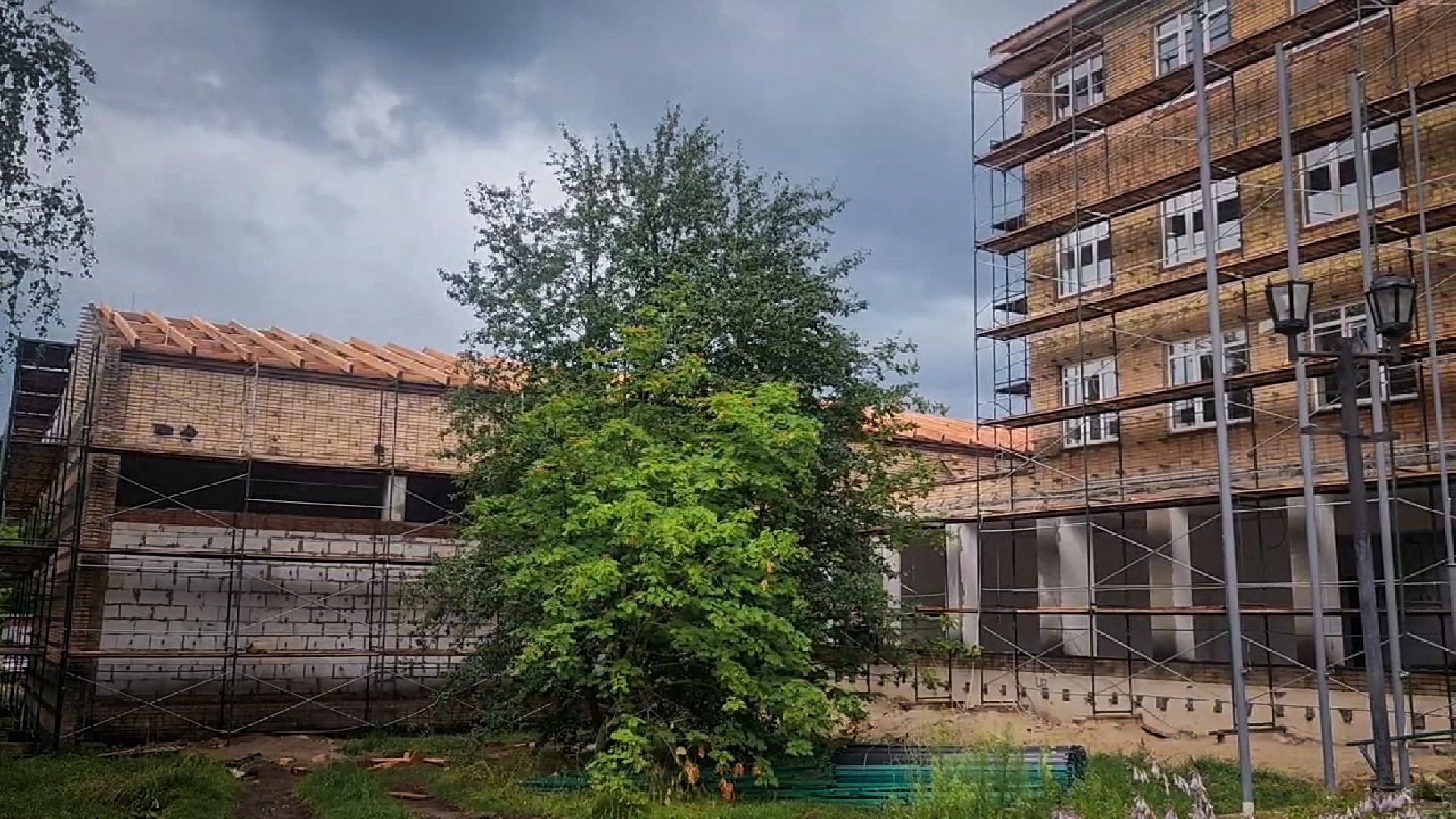 воскресенск, капремонт воскресенского колледжа, ремонт фасада,