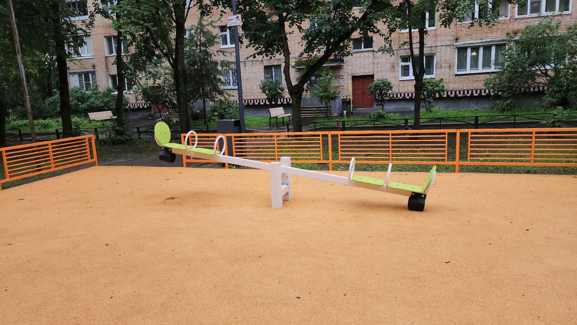 благоустройство двора, щёлково, новая площадка, медвежьи озера,