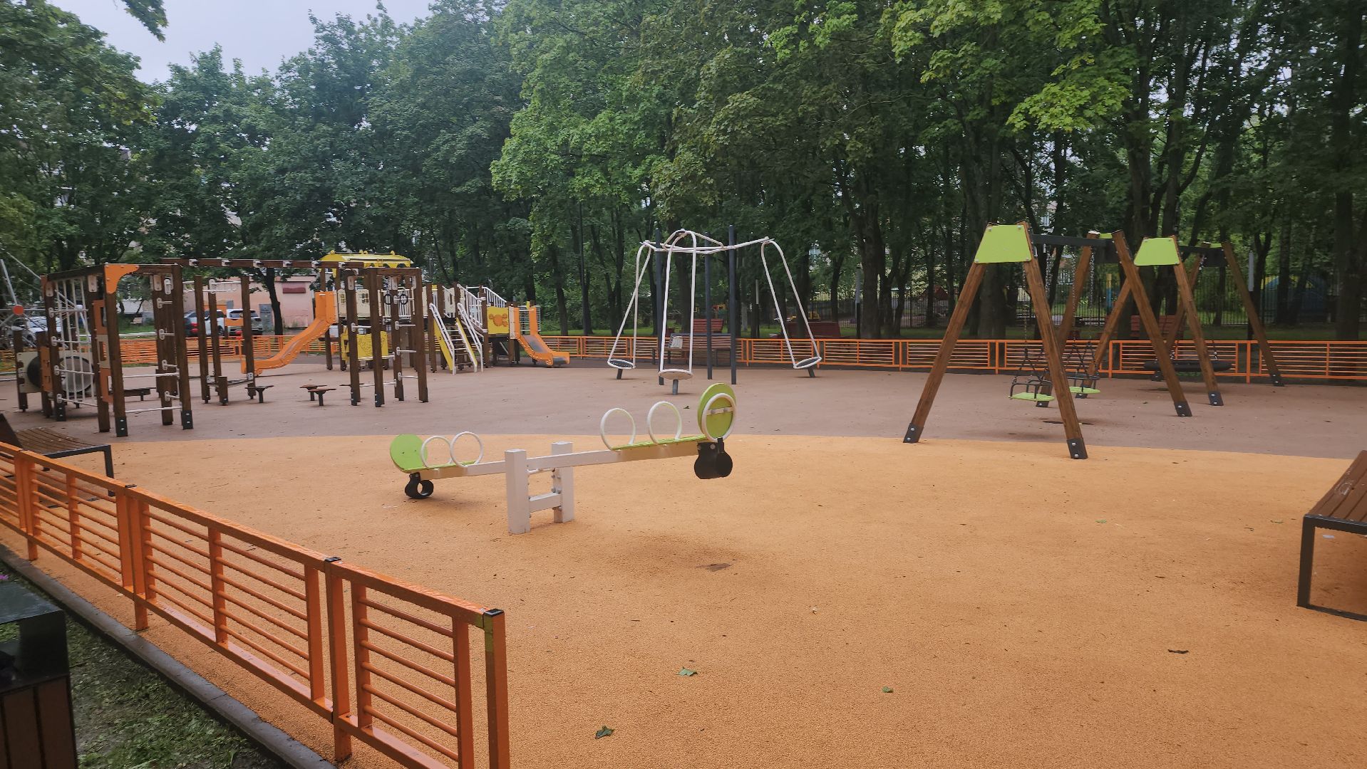 благоустройство двора, щёлково, новая площадка, медвежьи озера,