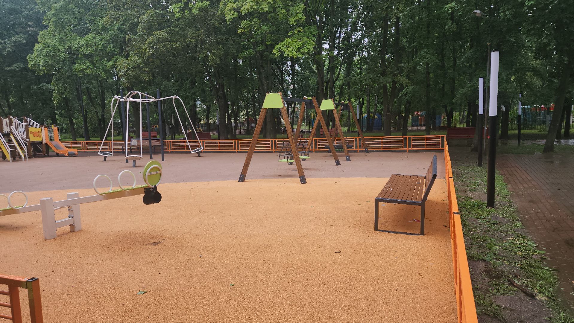 благоустройство двора, щёлково, новая площадка, медвежьи озера,