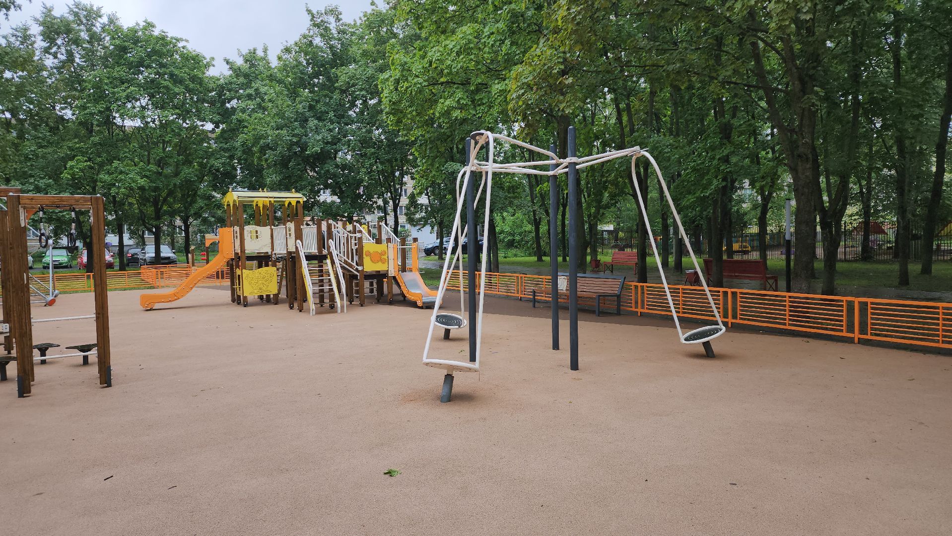 благоустройство двора, щёлково, новая площадка, медвежьи озера,