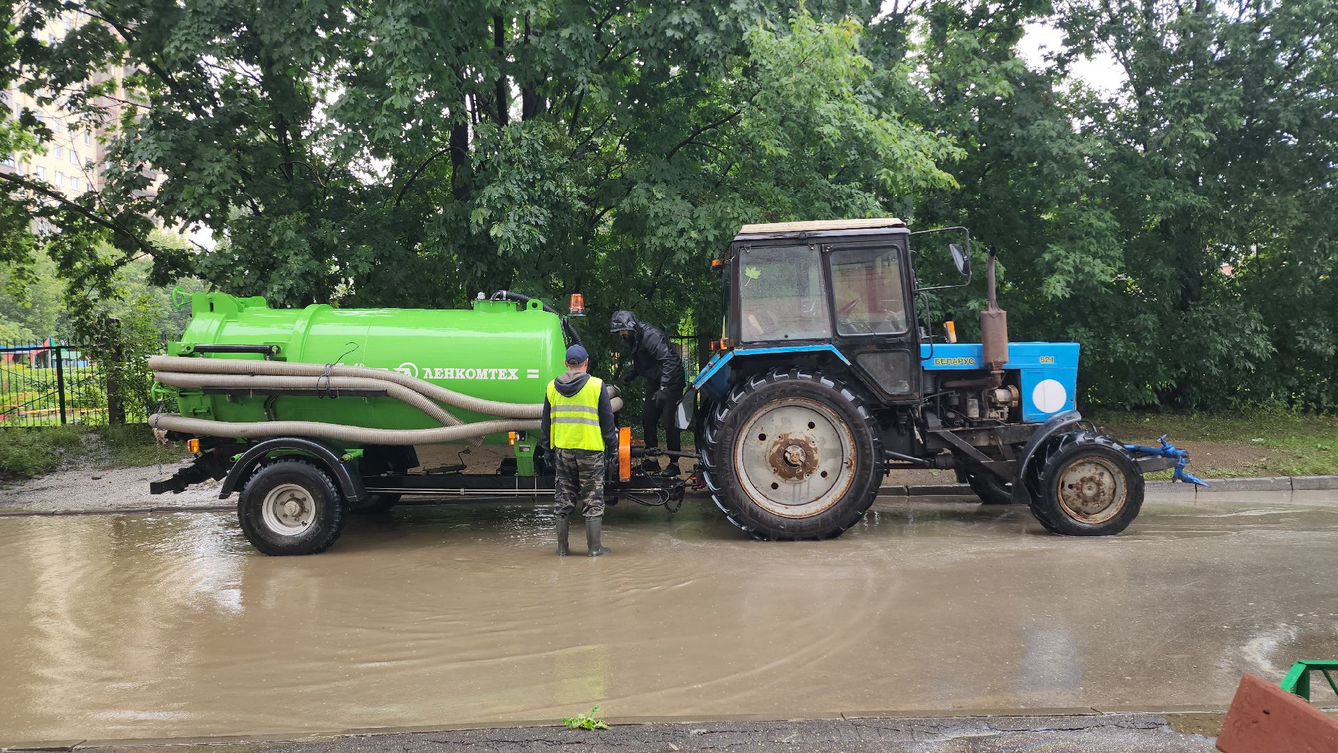 подтопления, ливень, коммунальные службы,  старая купавна, богородский городской округ,
