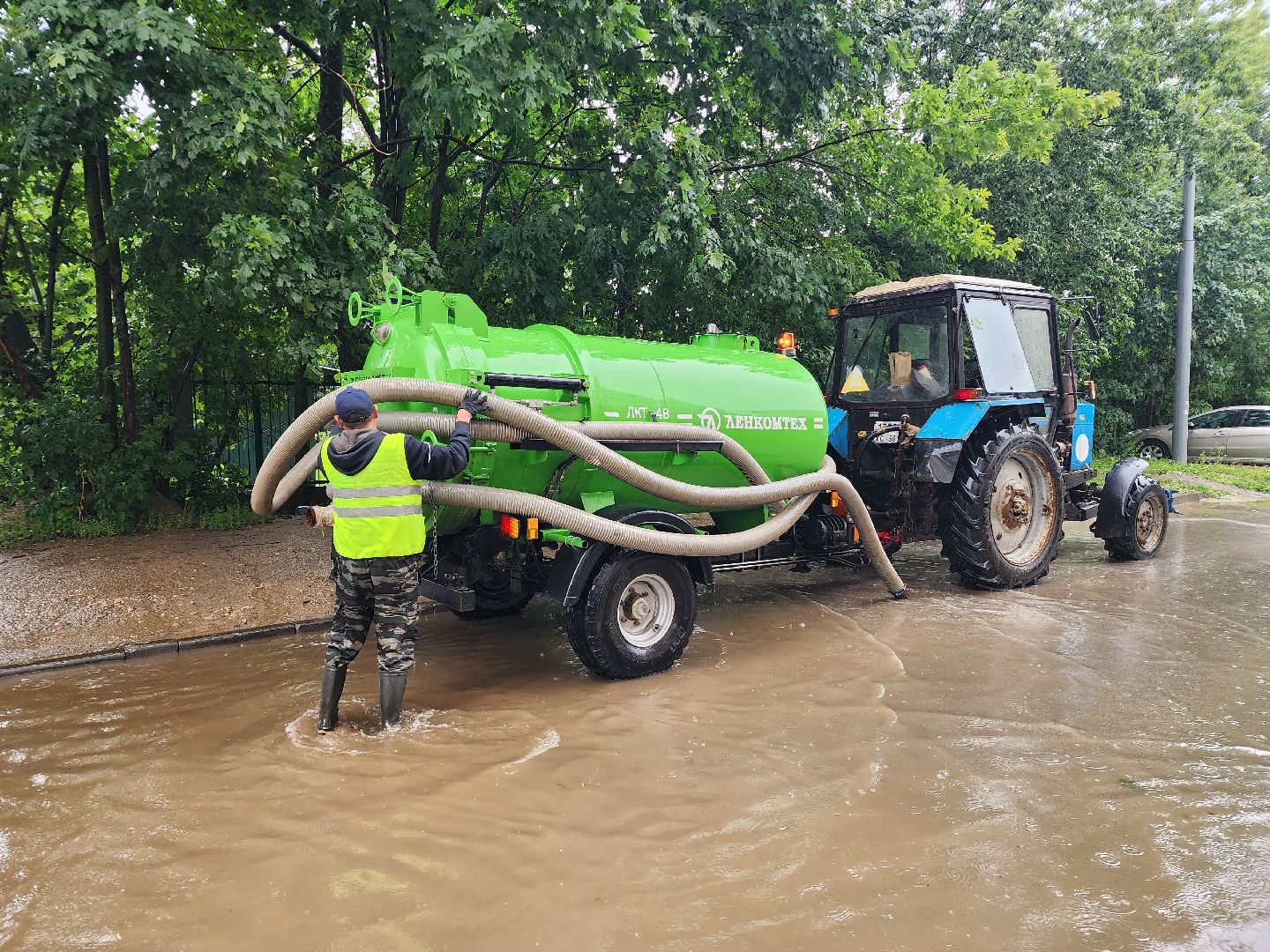 подтопления, ливень, коммунальные службы,  старая купавна, богородский городской округ,